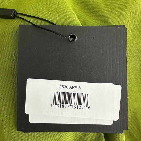 NWT Mac Duggal Plunge Neck Puff Sleeve Cut Out Gown Apple Green 8 - Picture 7 of 9